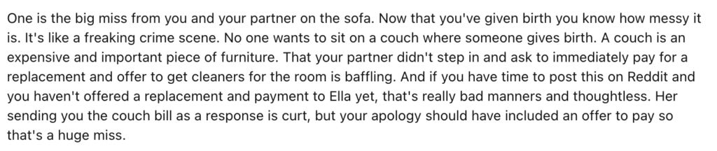 Reddit comment
